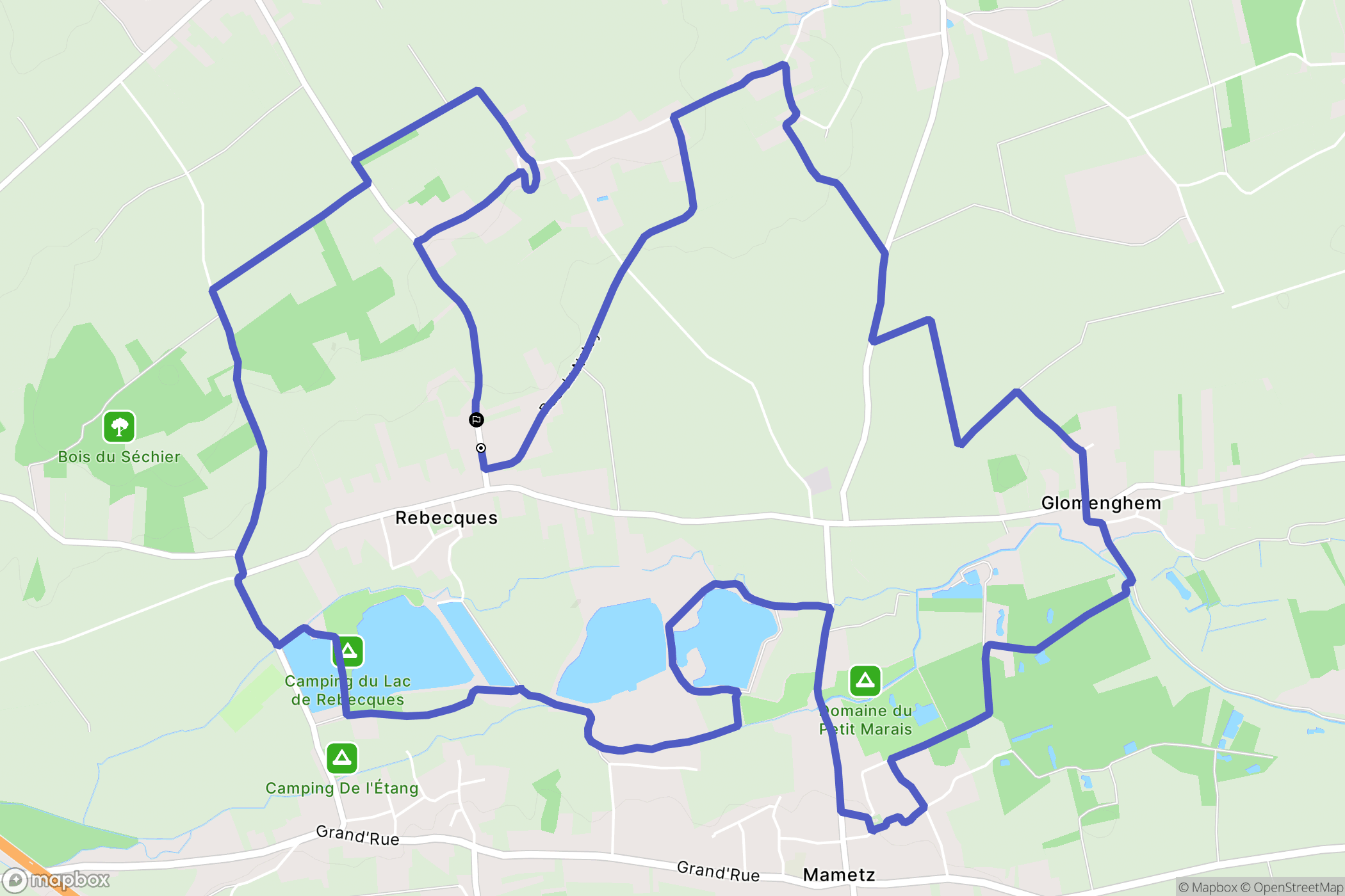 Saint-Augustin : carte du parcours de randonnée - France