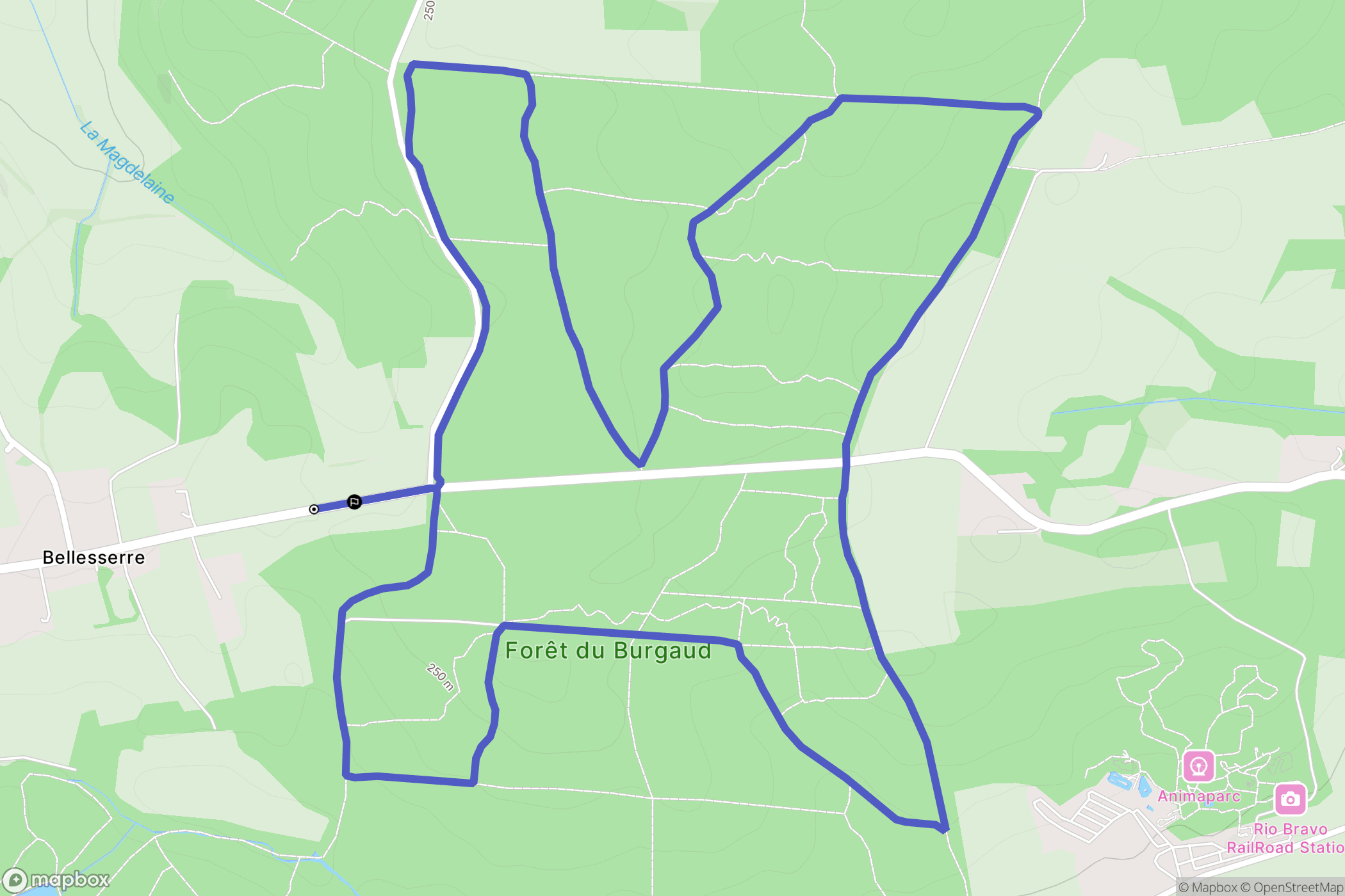 Bellesserre : carte du parcours de randonnée - France