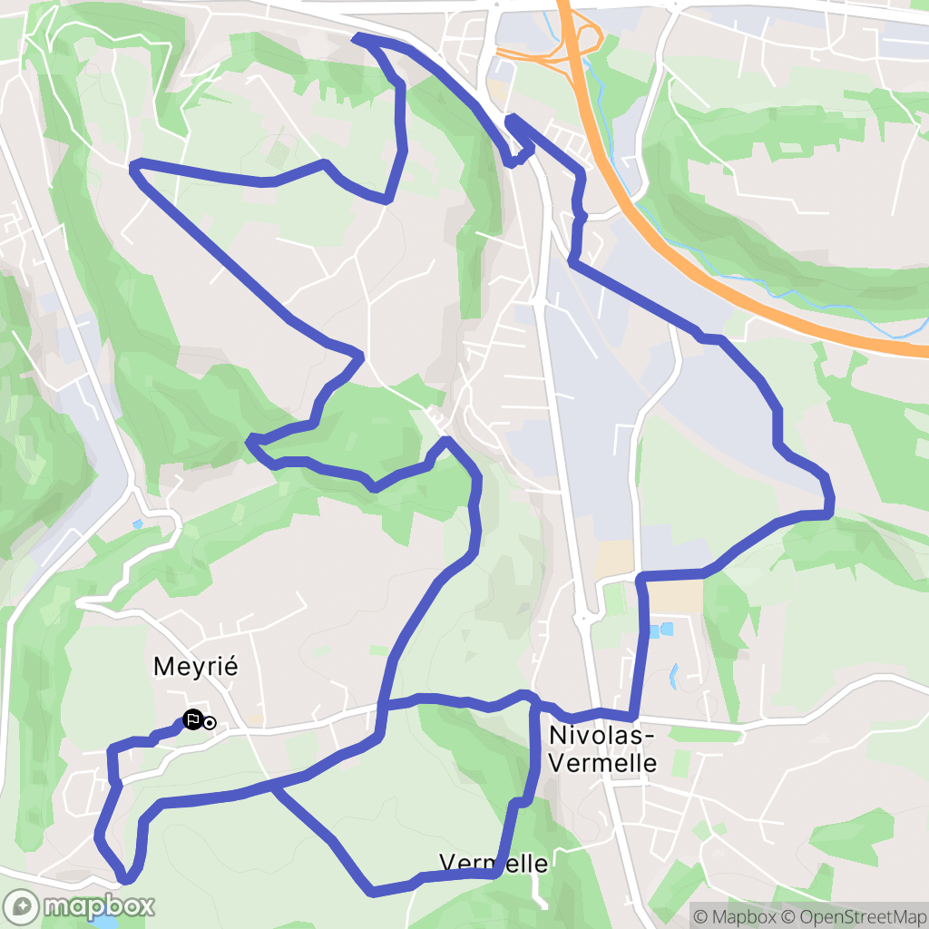 Meyrié : carte du parcours de randonnée - France