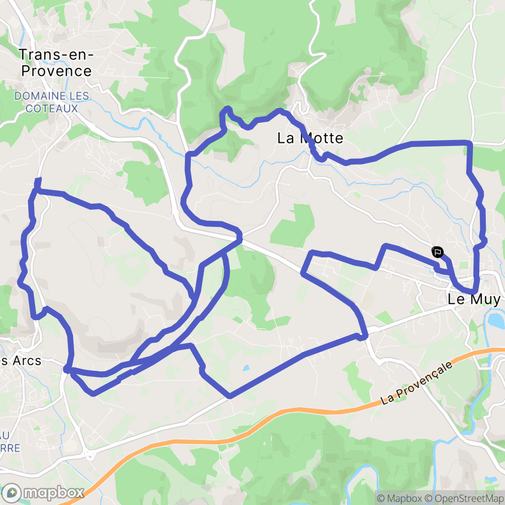 Le Muy : carte du parcours de randonnée - France