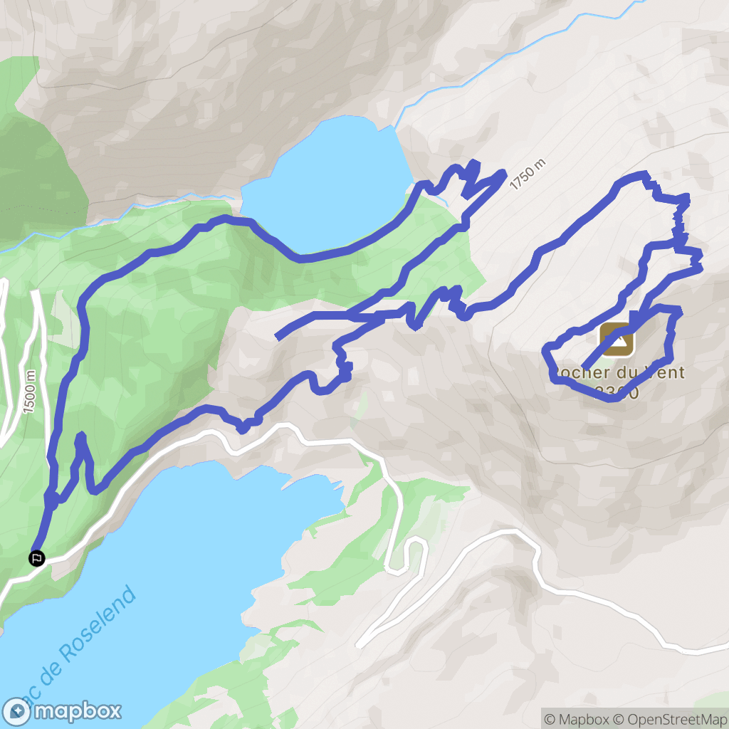 Beaufort : carte du parcours de randonnée - France