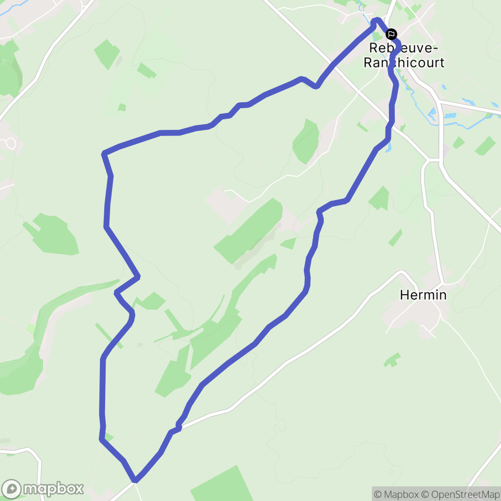 Rebreuve-Ranchicourt : carte du parcours de randonnée - France