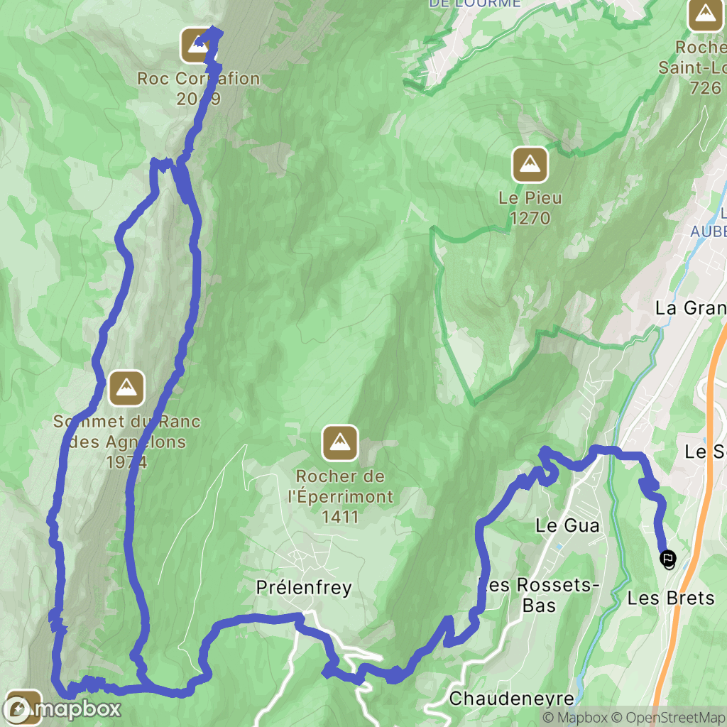 Vif : carte du parcours de randonnée - France
