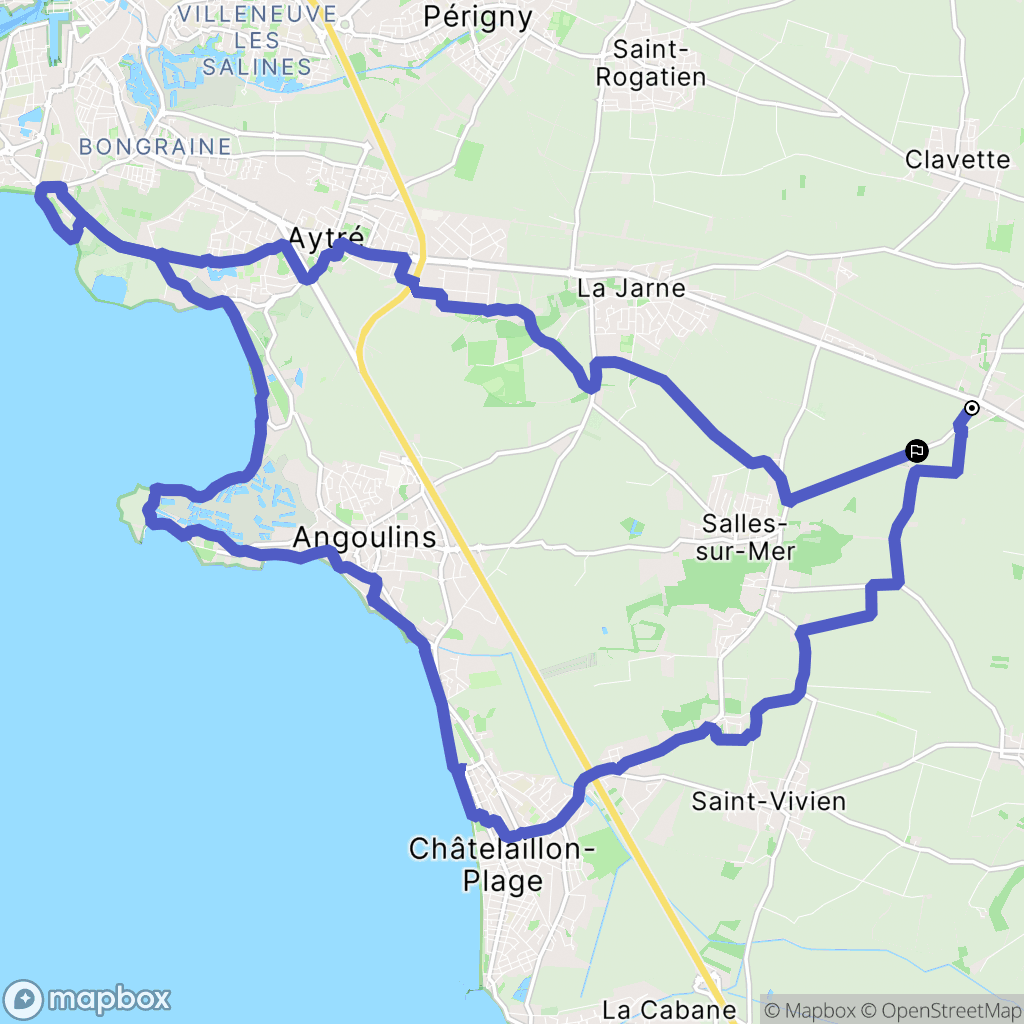 Salles-sur-Mer : carte du parcours de randonnée - France
