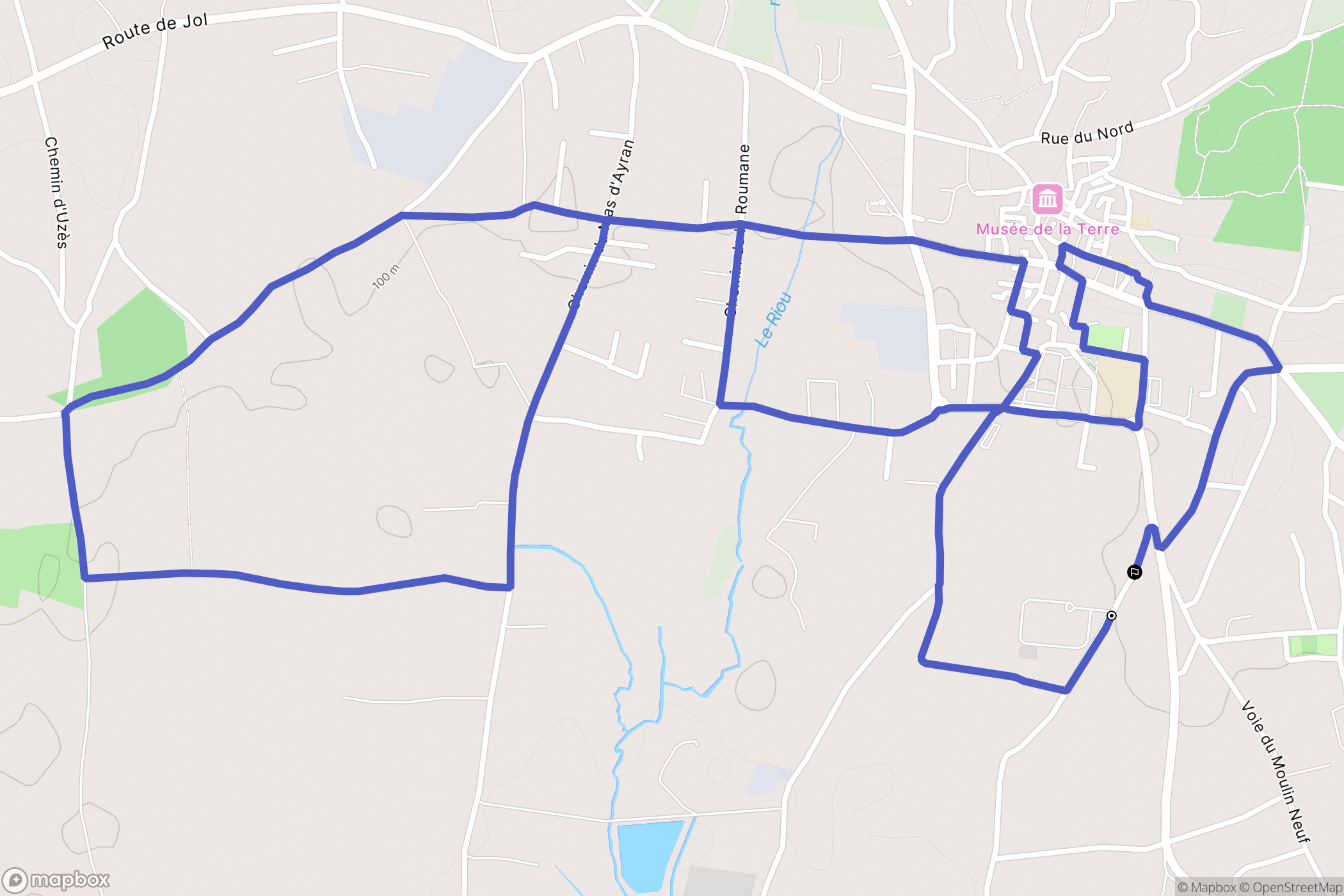 Saint-Quentin-la-Poterie : carte du parcours de randonnée - France