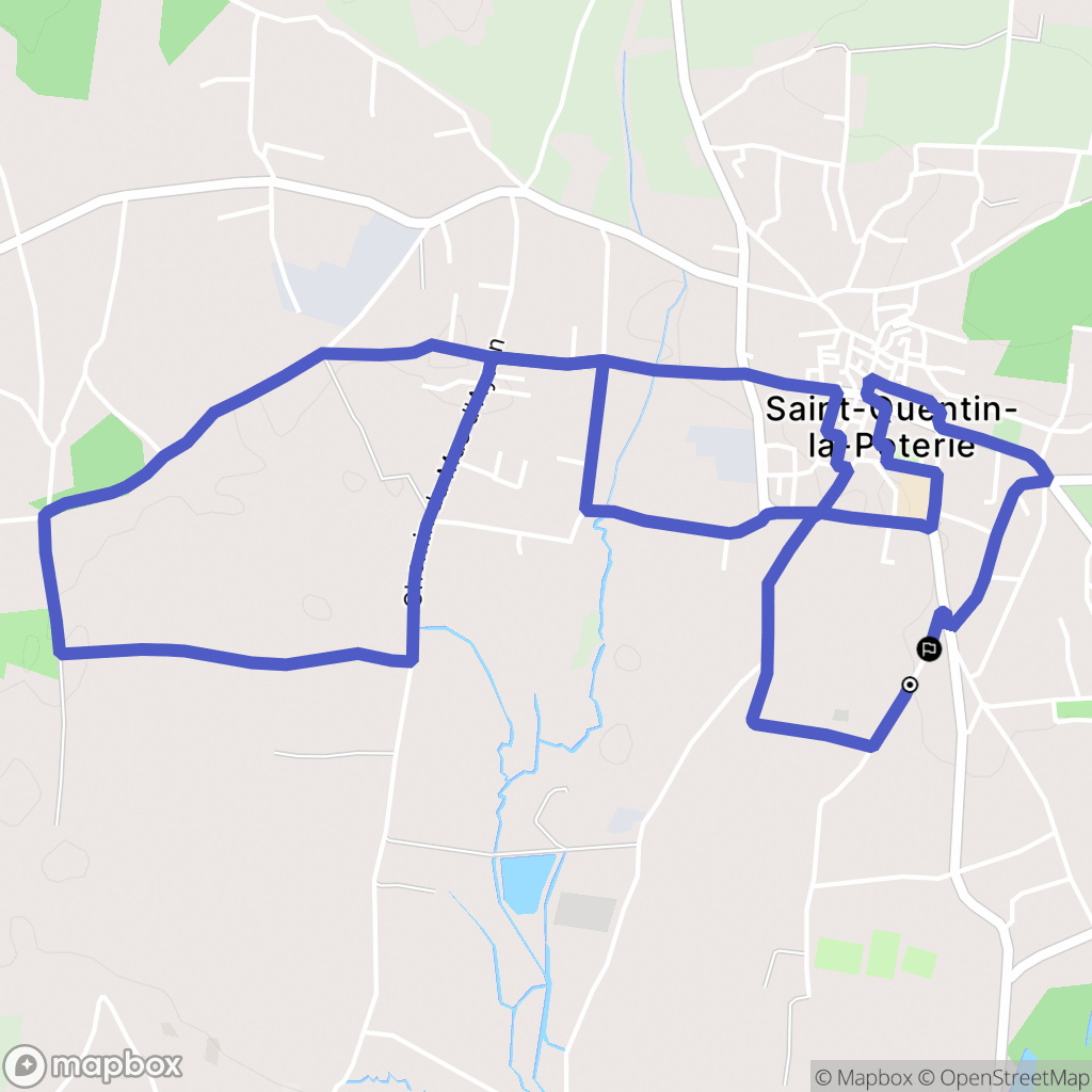 Saint-Quentin-la-Poterie : carte du parcours de randonnée - France