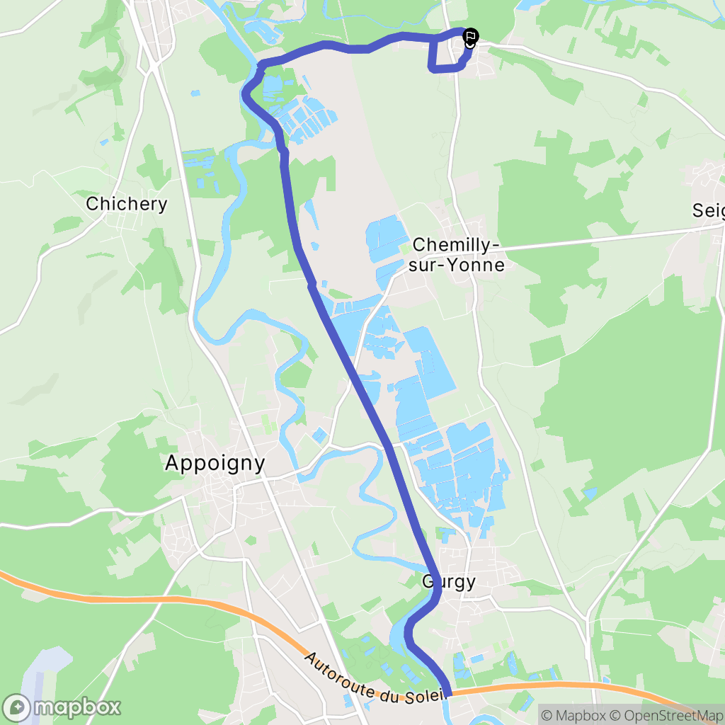 Beaumont : carte du parcours de randonnée - France