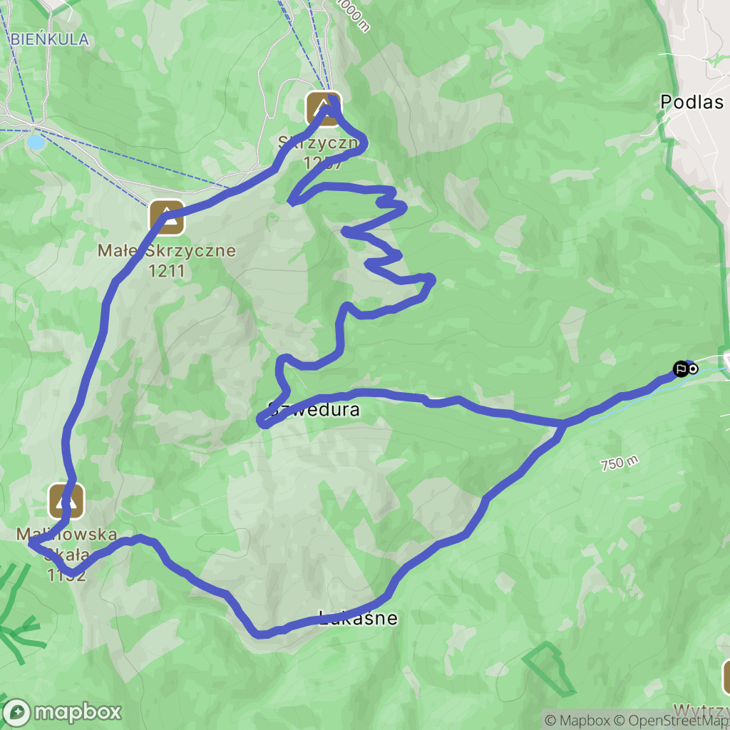 Lipowa: mapa trasy - Poland
