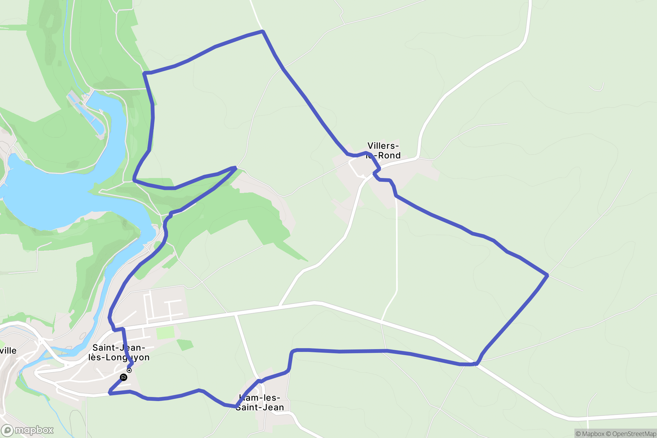 Saint-Jean-lès-Longuyon : carte du parcours de randonnée - France