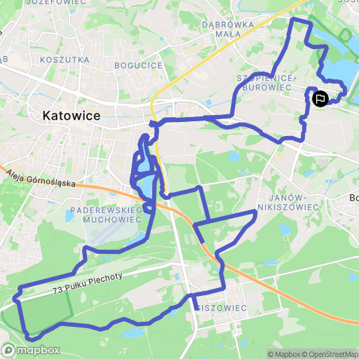 Katowice: mapa trasy - Poland