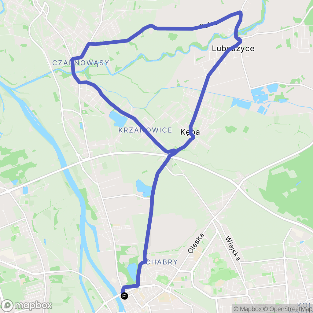 Opole: mapa trasy - Poland