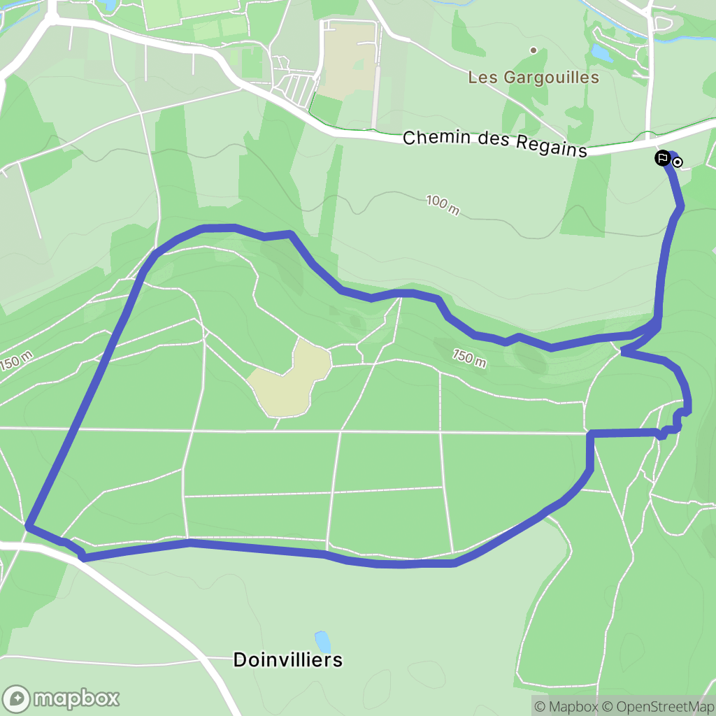 Saint-Rémy-lès-Chevreuse : carte du parcours de randonnée - France