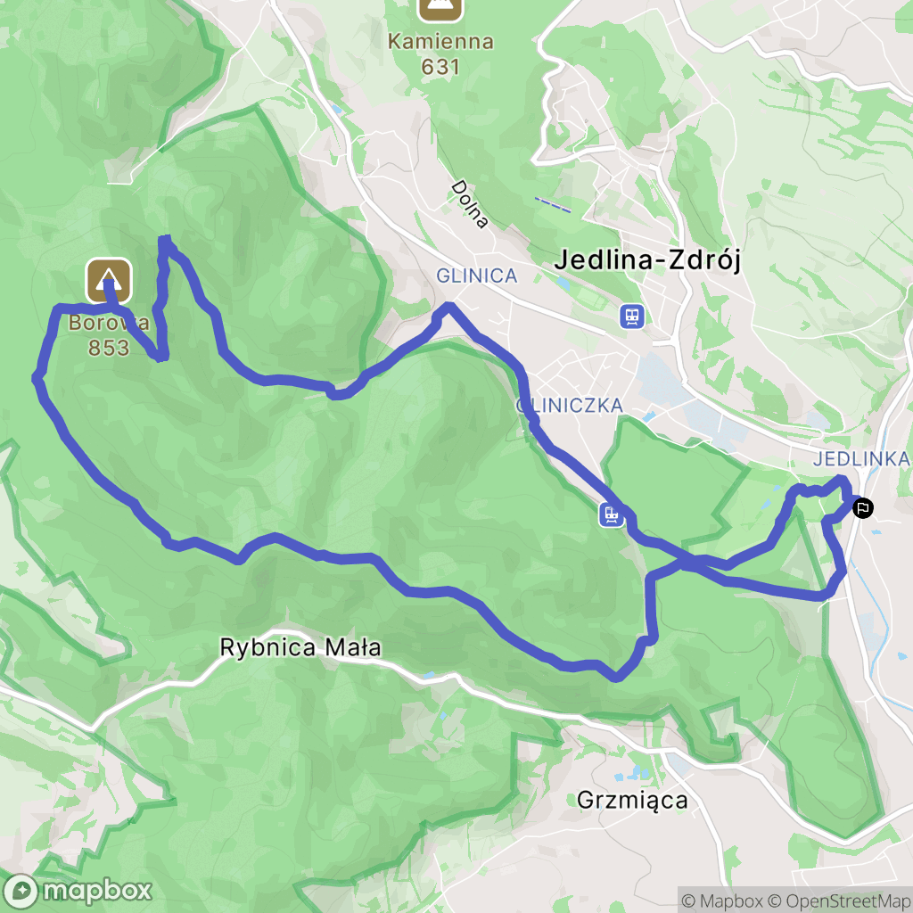 Jedlina-Zdrój: mapa trasy - Poland