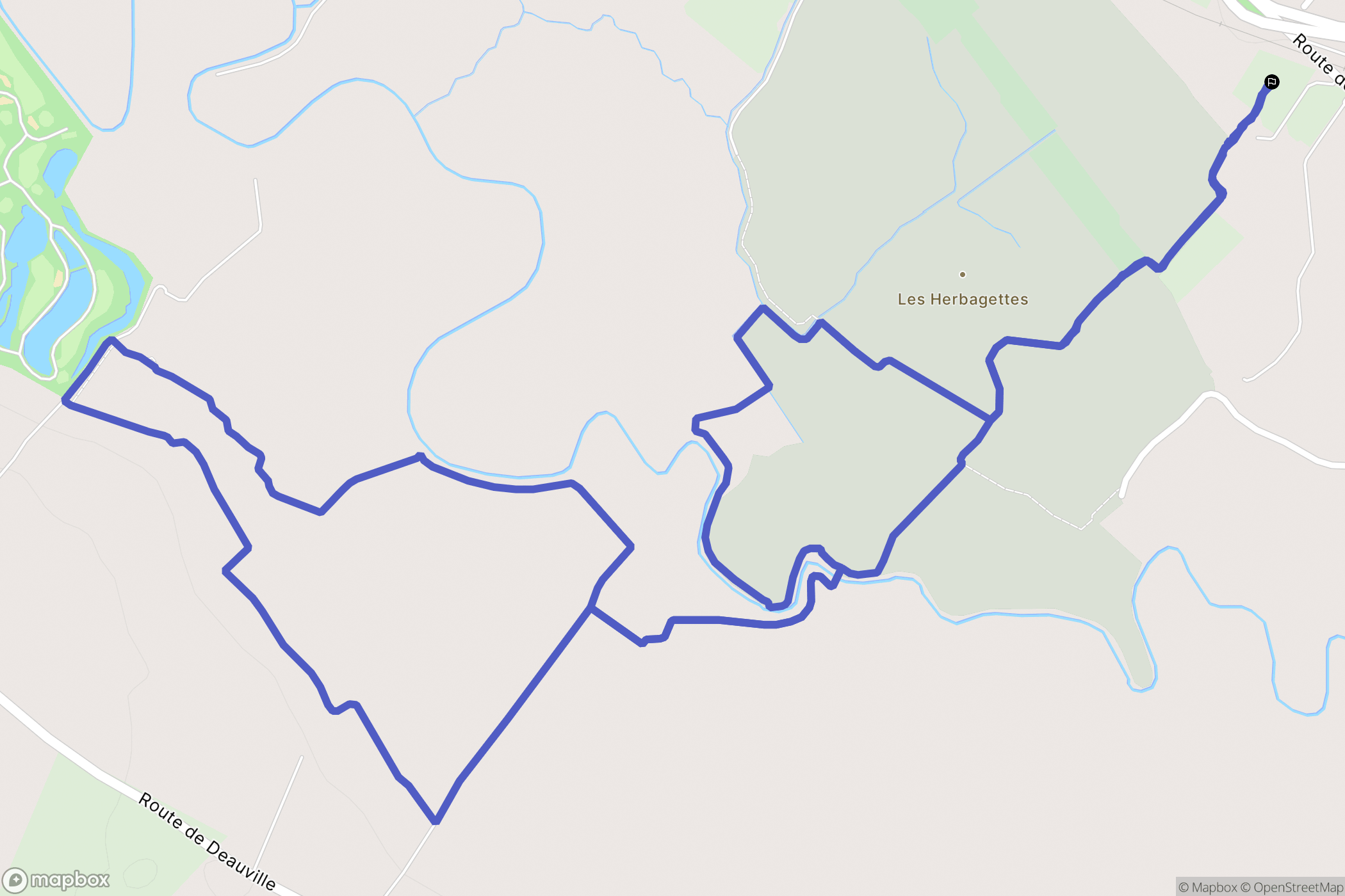 Canapville : carte du parcours de randonnée - France