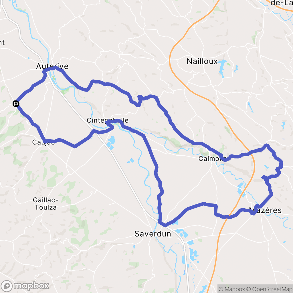 Mauressac : carte du parcours de randonnée - France