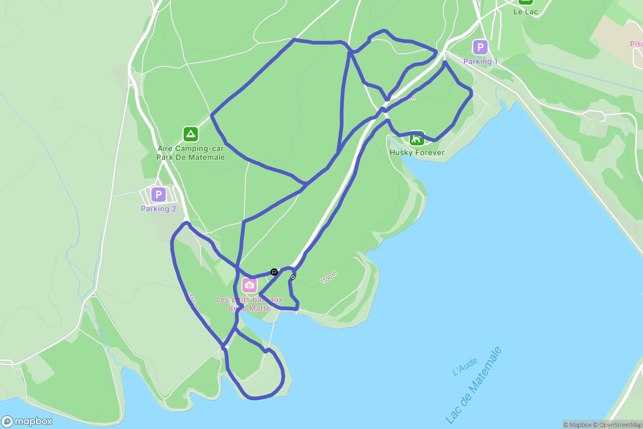 Les Angles : carte du parcours de randonnée - France
