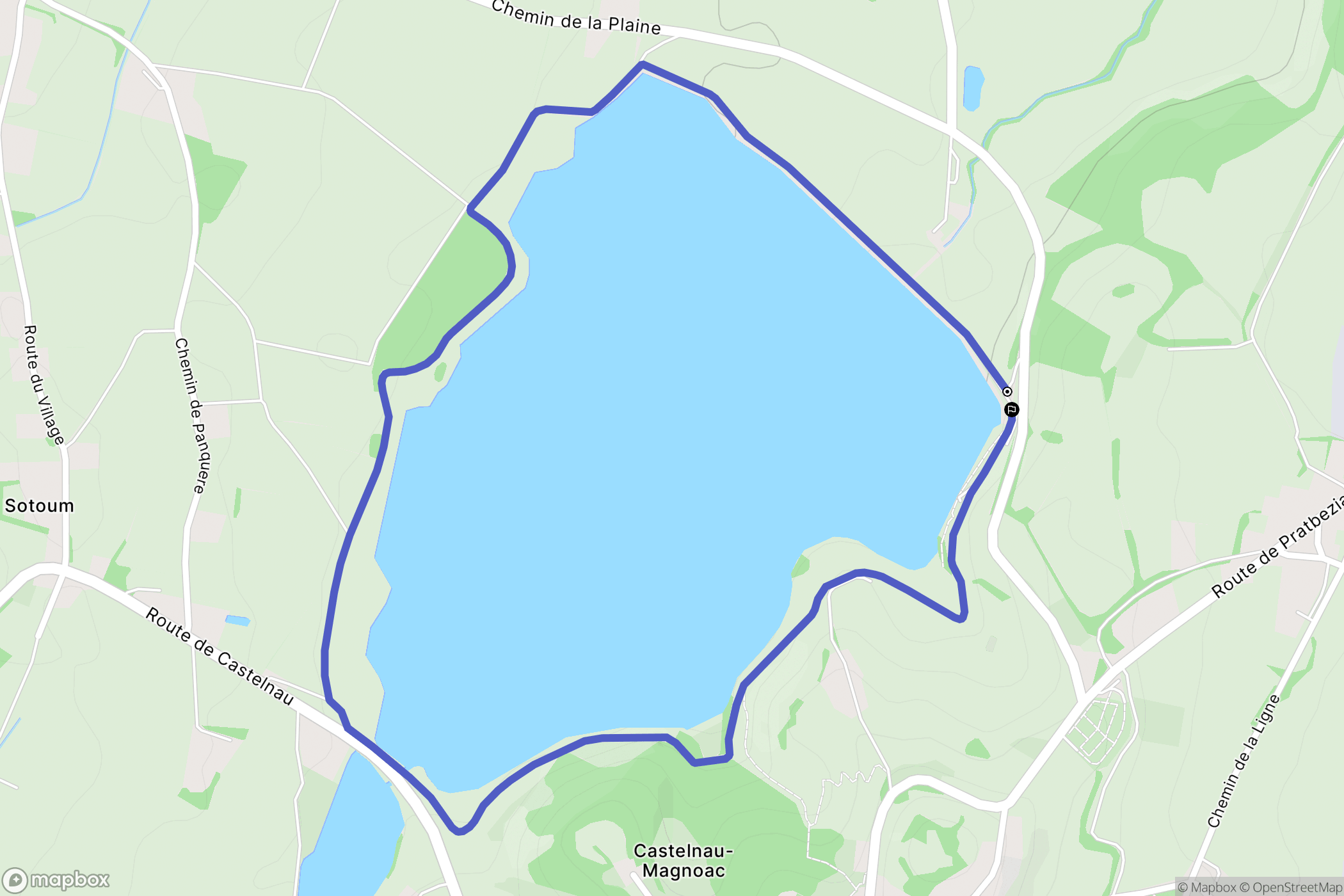 Castelnau-Magnoac : carte du parcours de randonnée - France