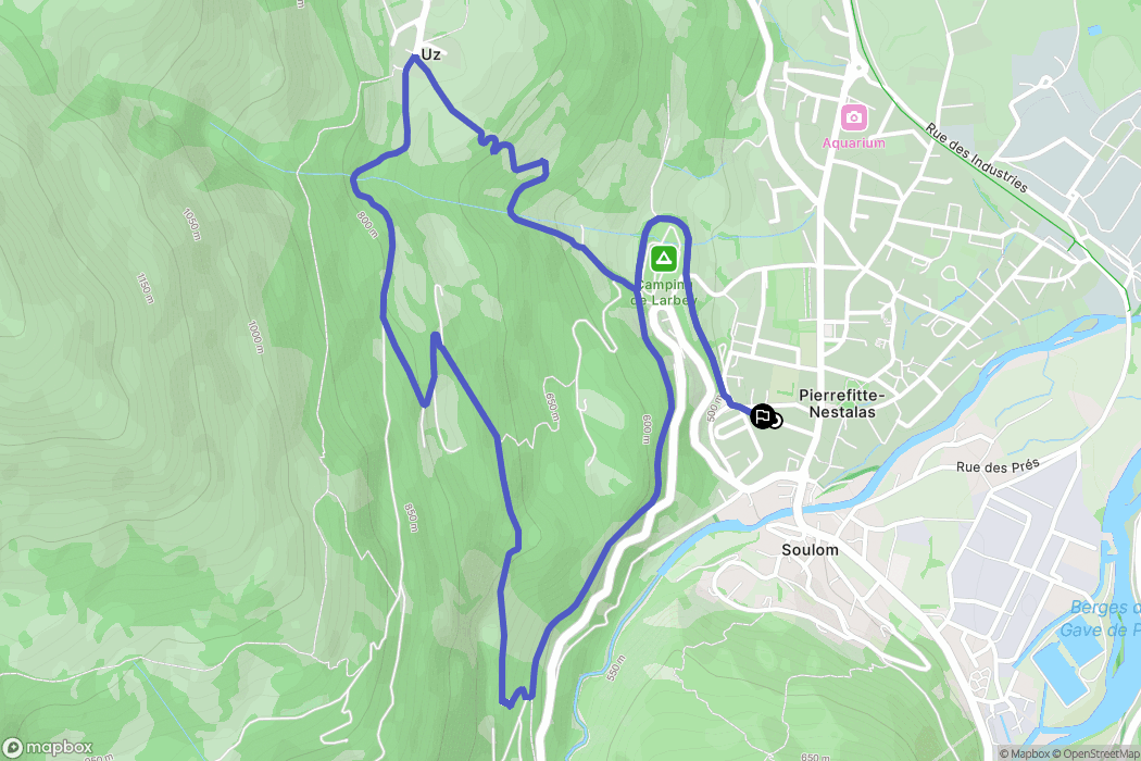 Pierrefitte-Nestalas : carte du parcours de randonnée - France