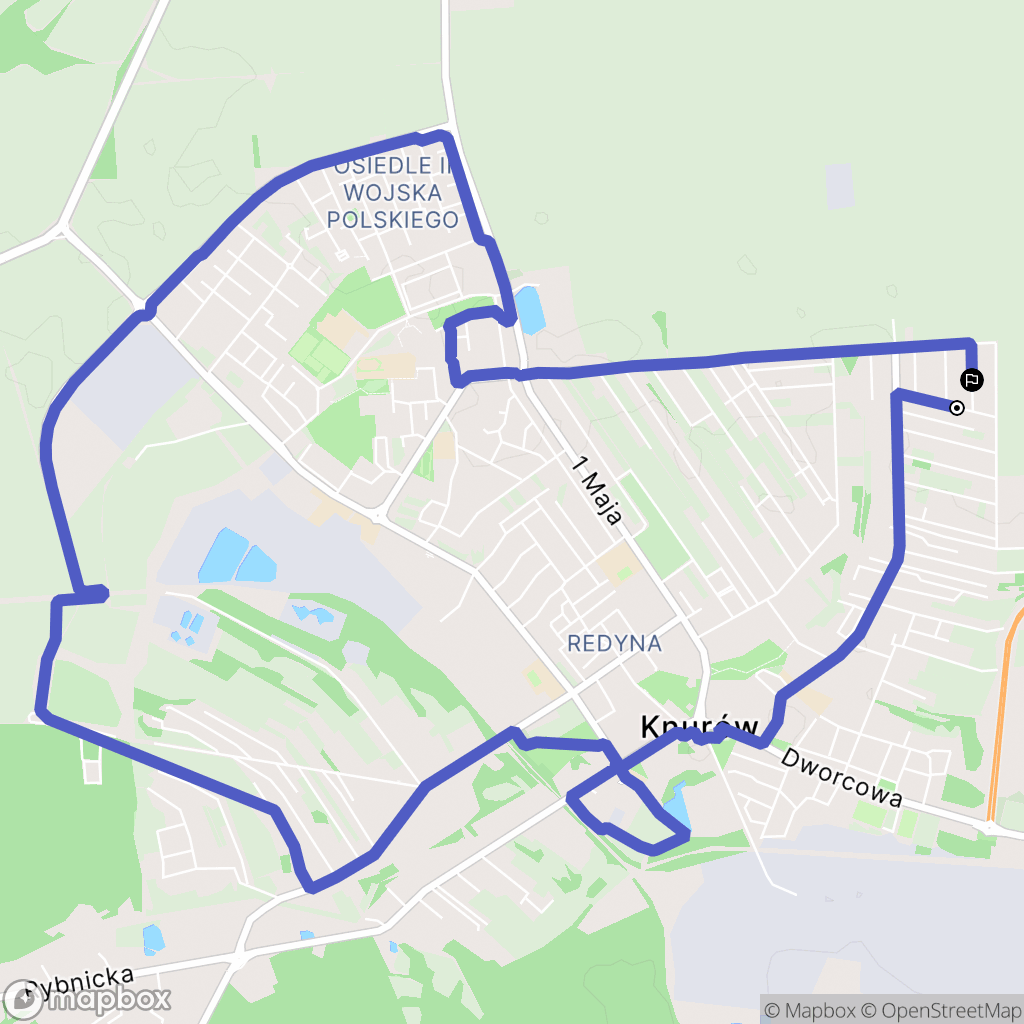 Knurów: mapa trasy - Poland