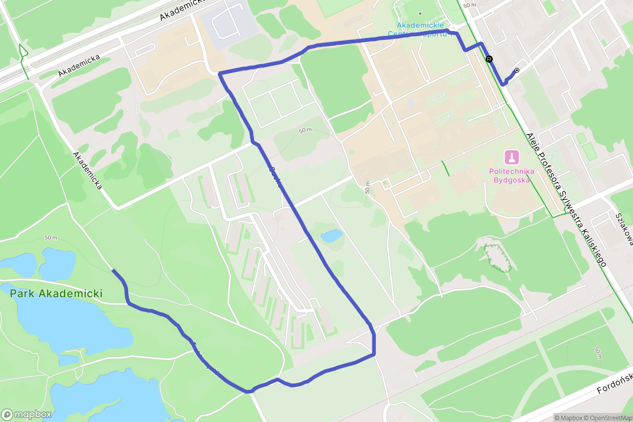 Bydgoszcz: mapa trasy - Poland