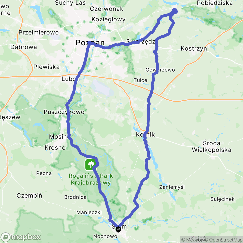 Śrem: mapa trasy - Poland