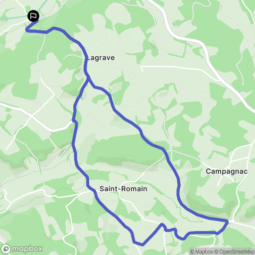 Gourdon : carte du parcours de randonnée - France