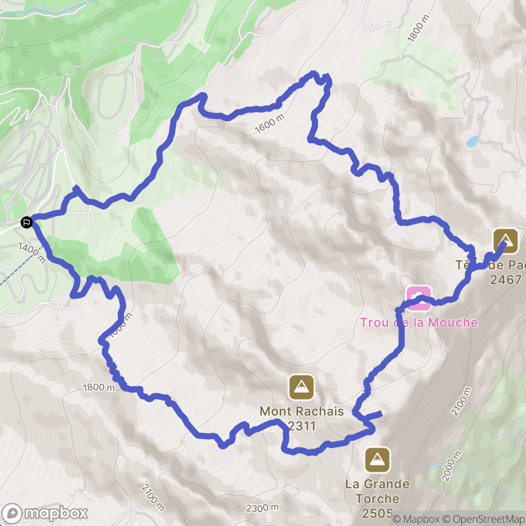 La Clusaz : carte du parcours de randonnée - France