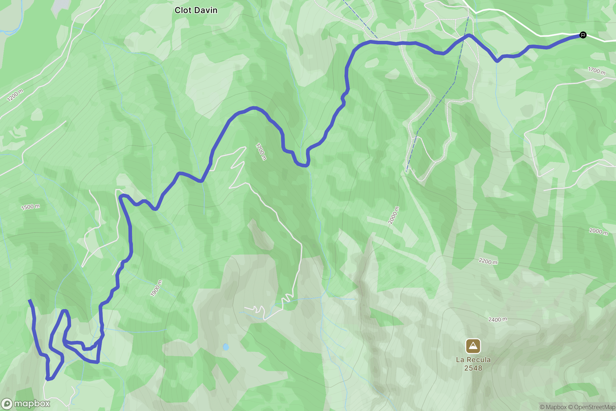 Orcières : carte du parcours de randonnée - France