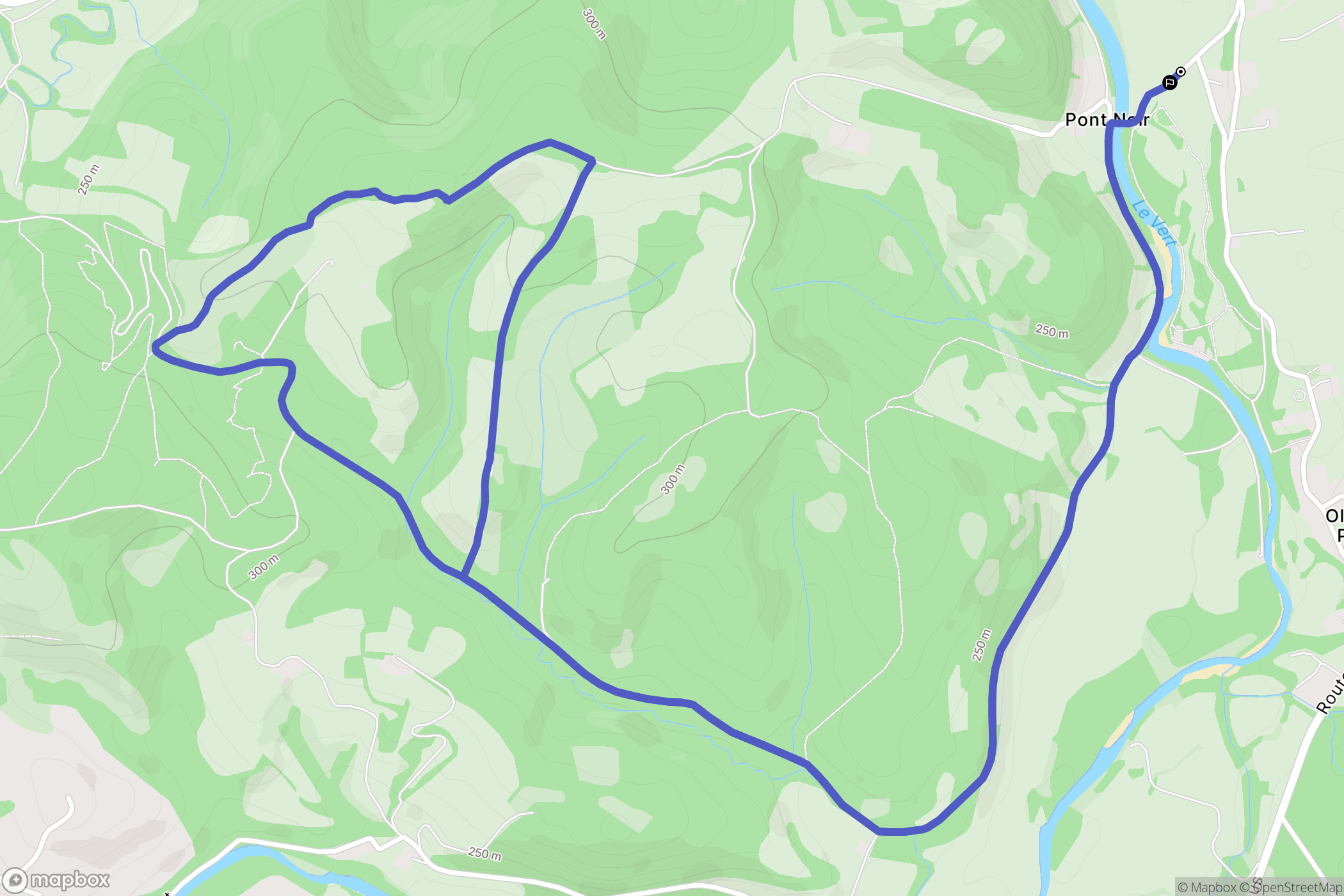 Oloron-Sainte-Marie : carte du parcours de randonnée - France