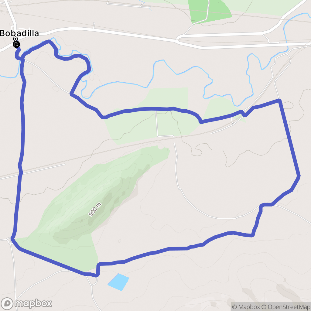Bobadilla : carte du parcours de randonnée - Spain
