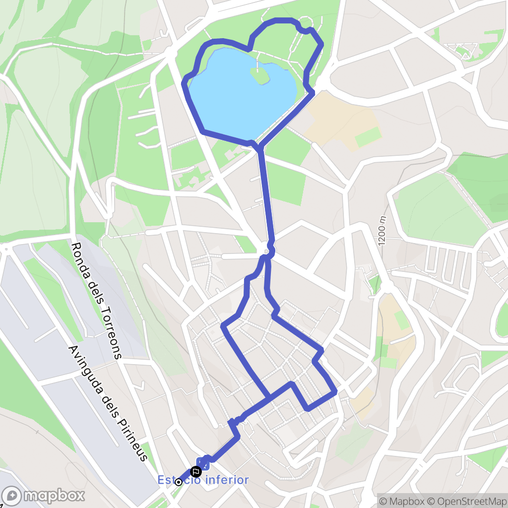 Puigcerdà : carte du parcours de randonnée - Spain