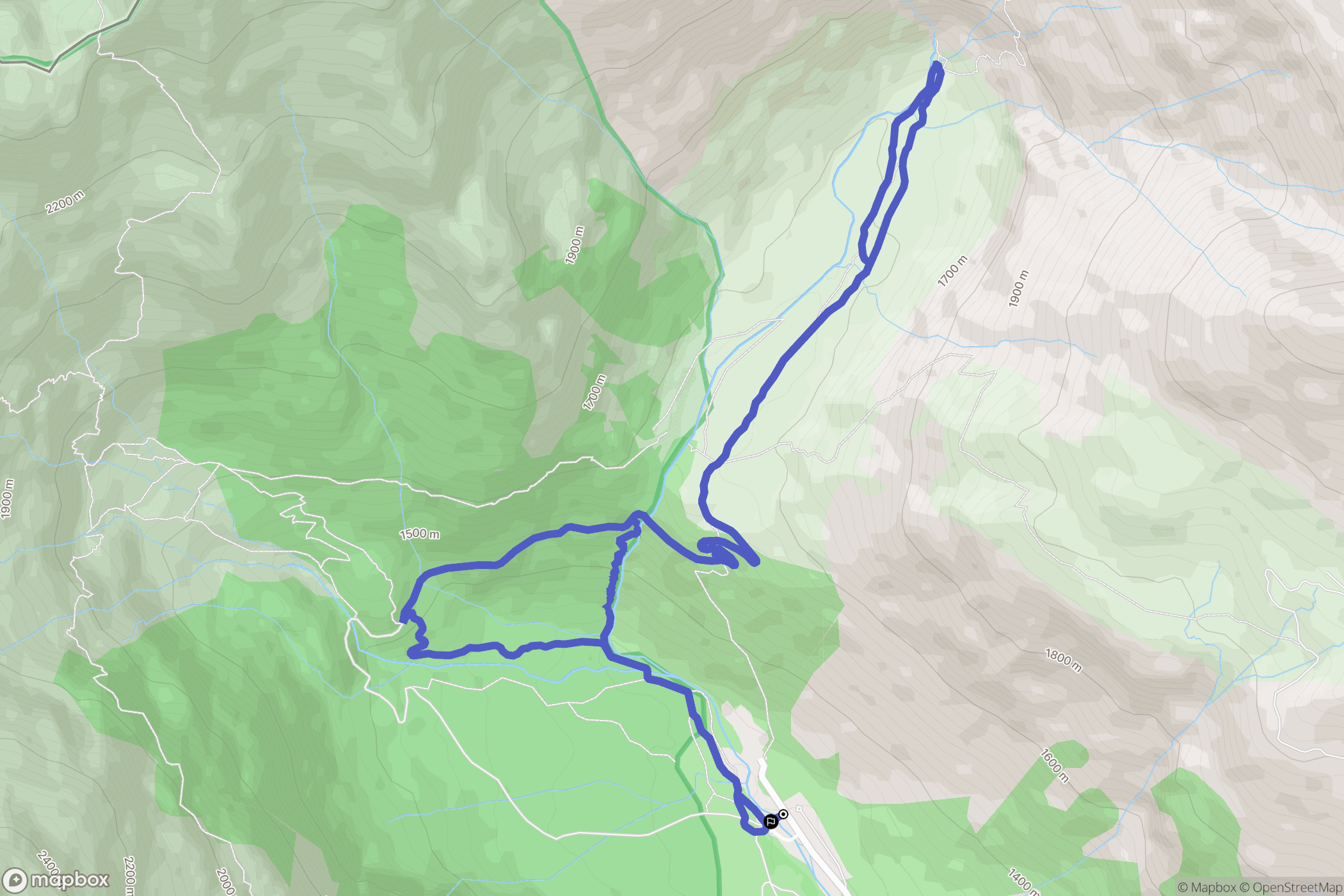 Espierba : carte du parcours de randonnée - Spain