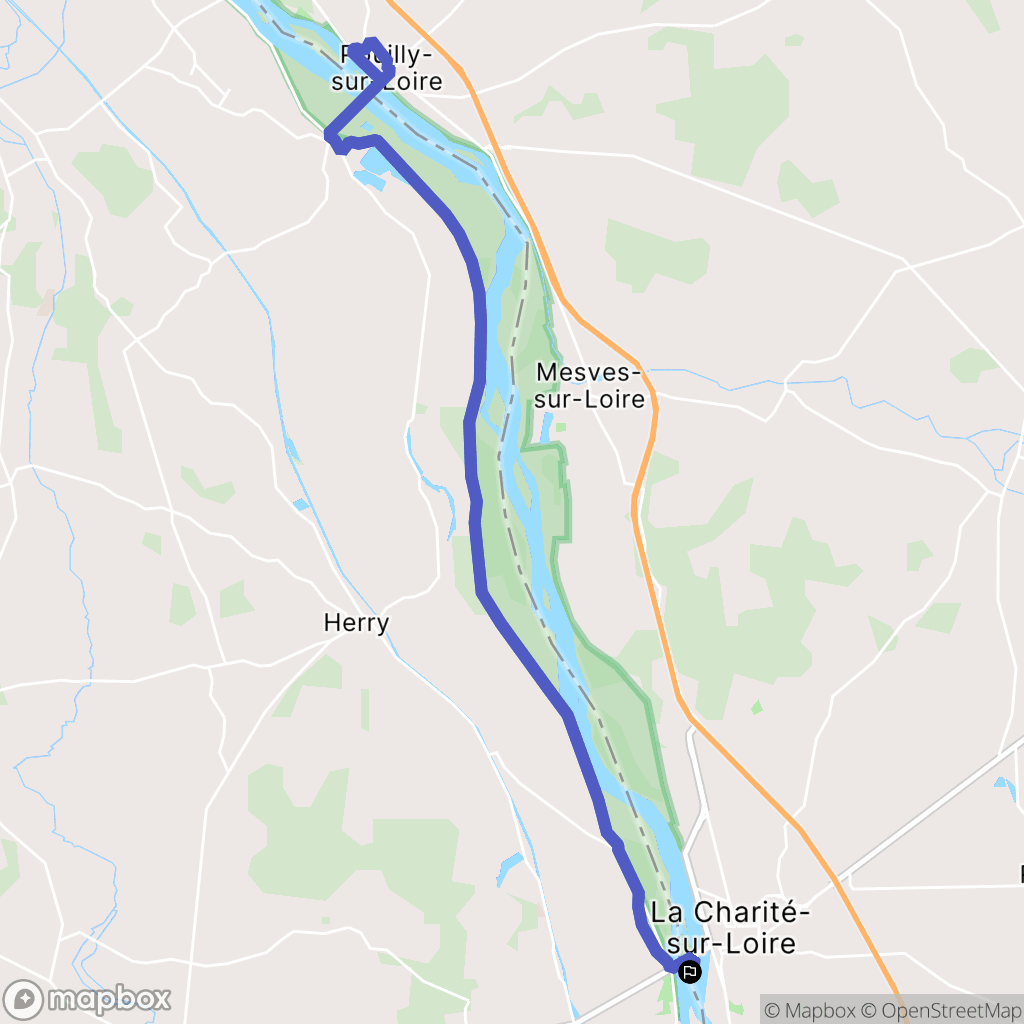 La Charité-sur-Loire : carte du parcours de randonnée - France