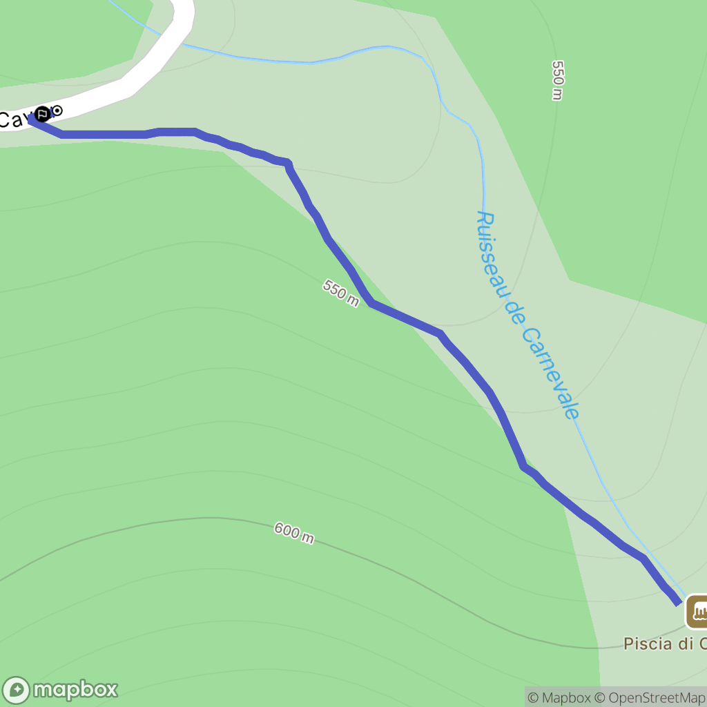 Bastelica : carte du parcours de randonnée - France