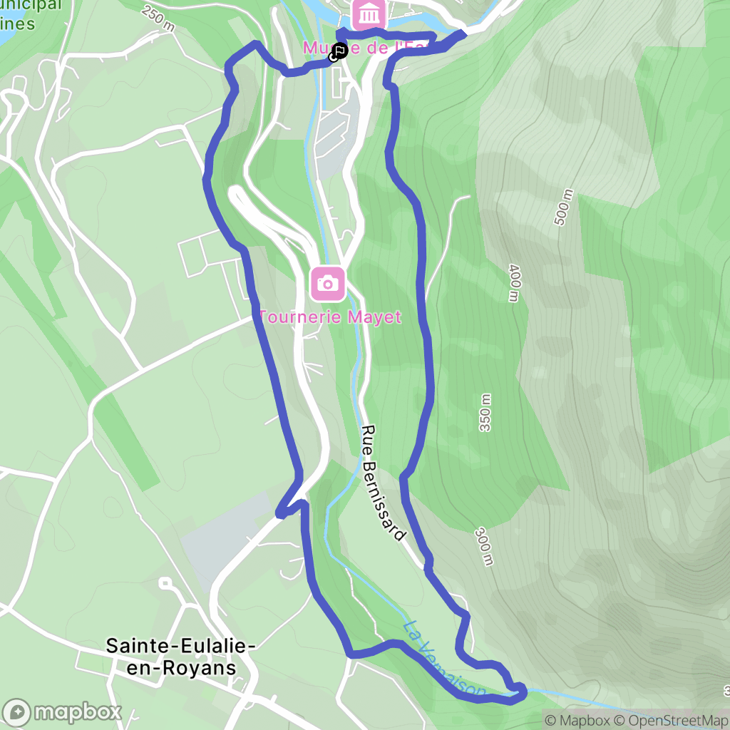 Sainte-Eulalie-en-Royans : carte du parcours de randonnée - France