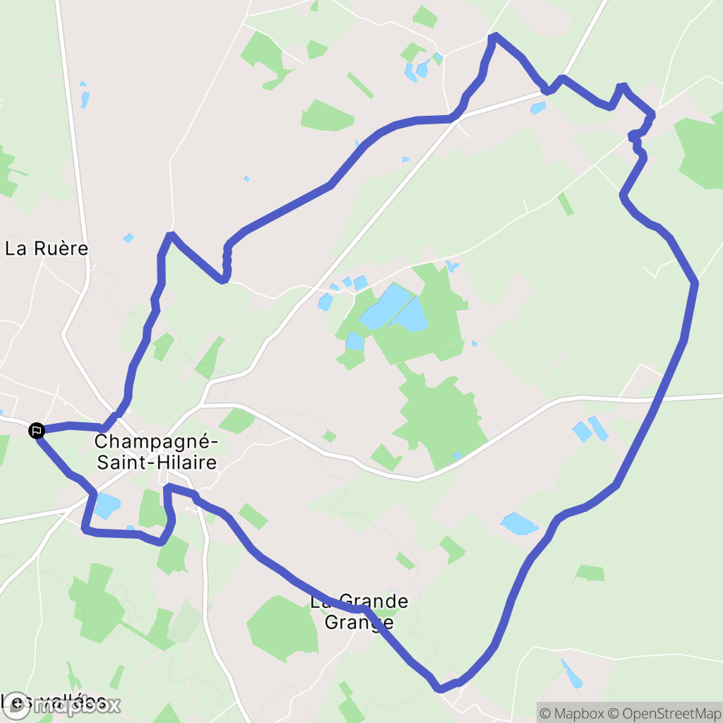 Champagné-Saint-Hilaire : carte du parcours de randonnée - France