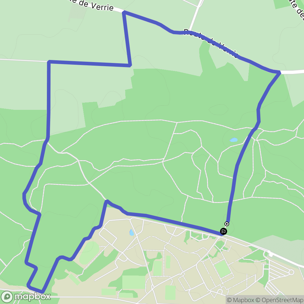 Saumur : carte du parcours de randonnée - France