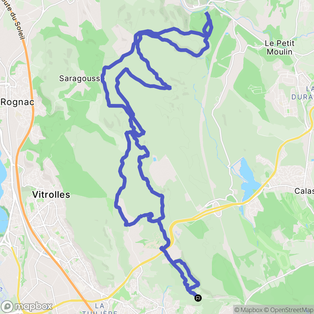 Les Pennes-Mirabeau : carte du parcours de randonnée - France