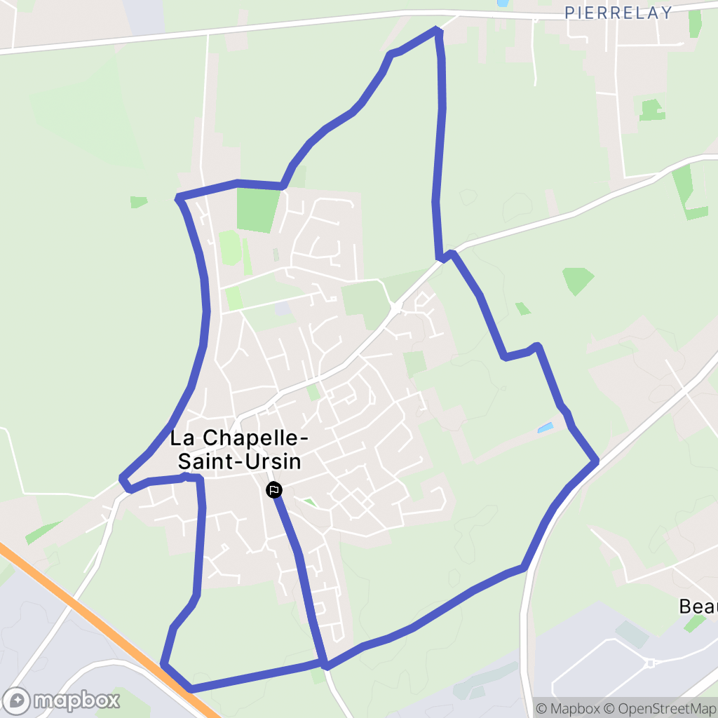 La Chapelle-Saint-Ursin : carte du parcours de randonnée - France