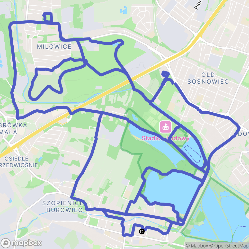Katowice: mapa trasy - Poland
