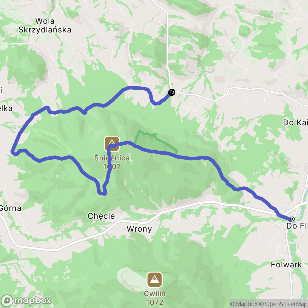 Dobra: mapa trasy - Poland