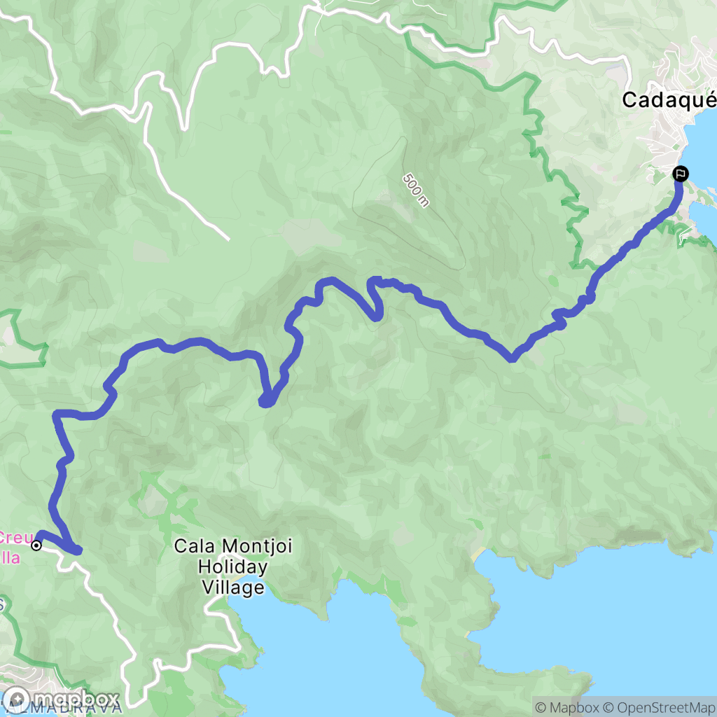 Roses : carte du parcours de randonnée - Spain