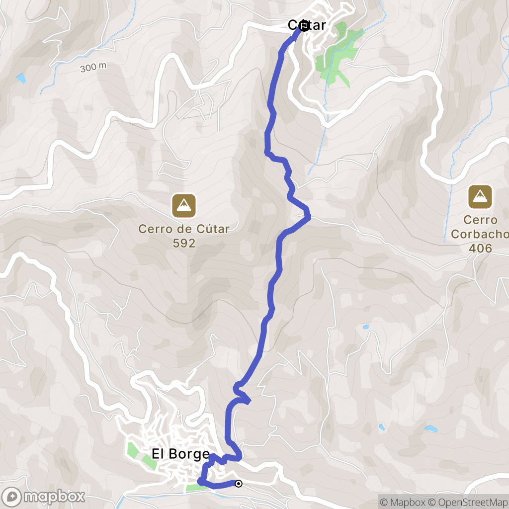 El Borge : carte du parcours de randonnée - Spain