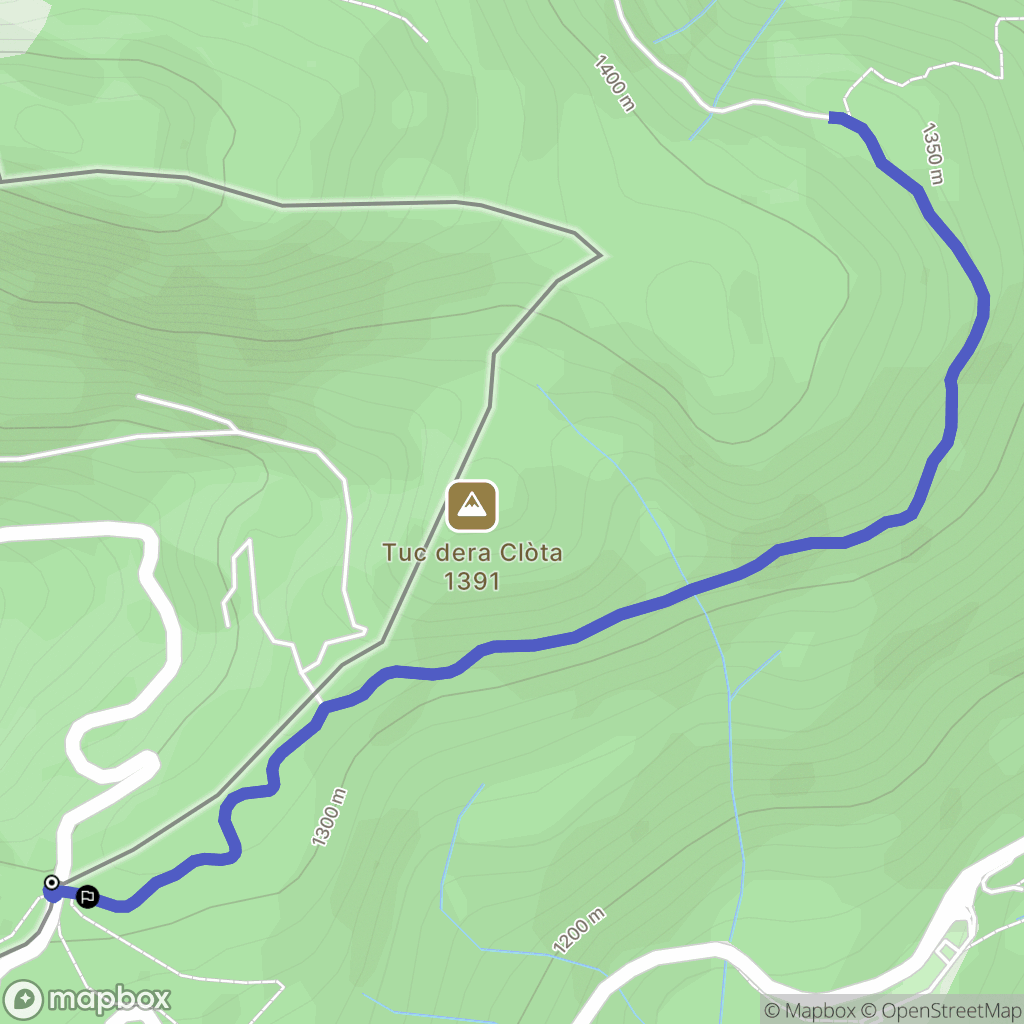 Bossòst : carte du parcours de randonnée - Spain