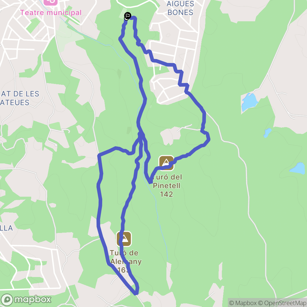 Aigües Bones : carte du parcours de randonnée - Spain