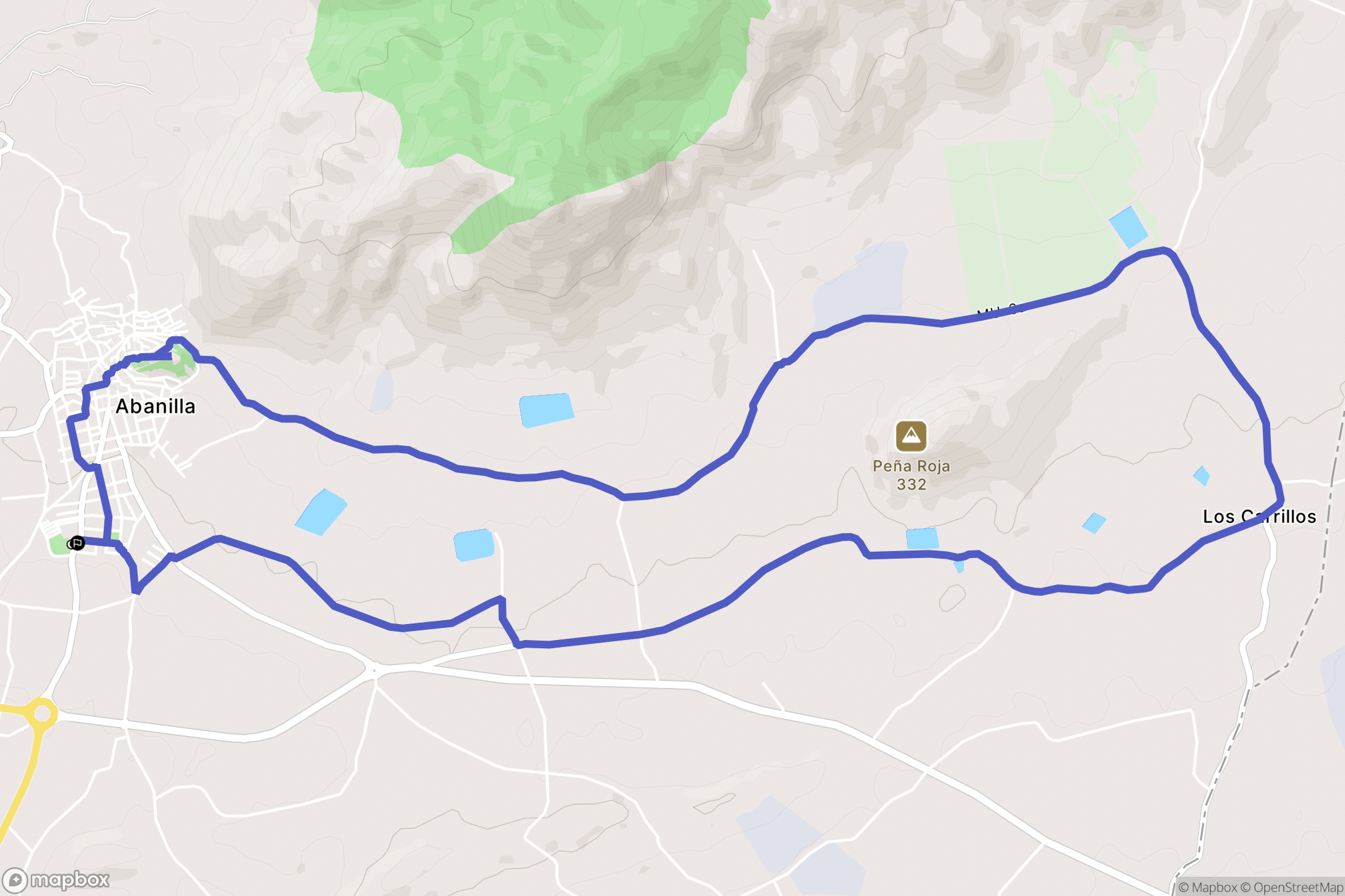 Abanilla : carte du parcours de randonnée - Spain