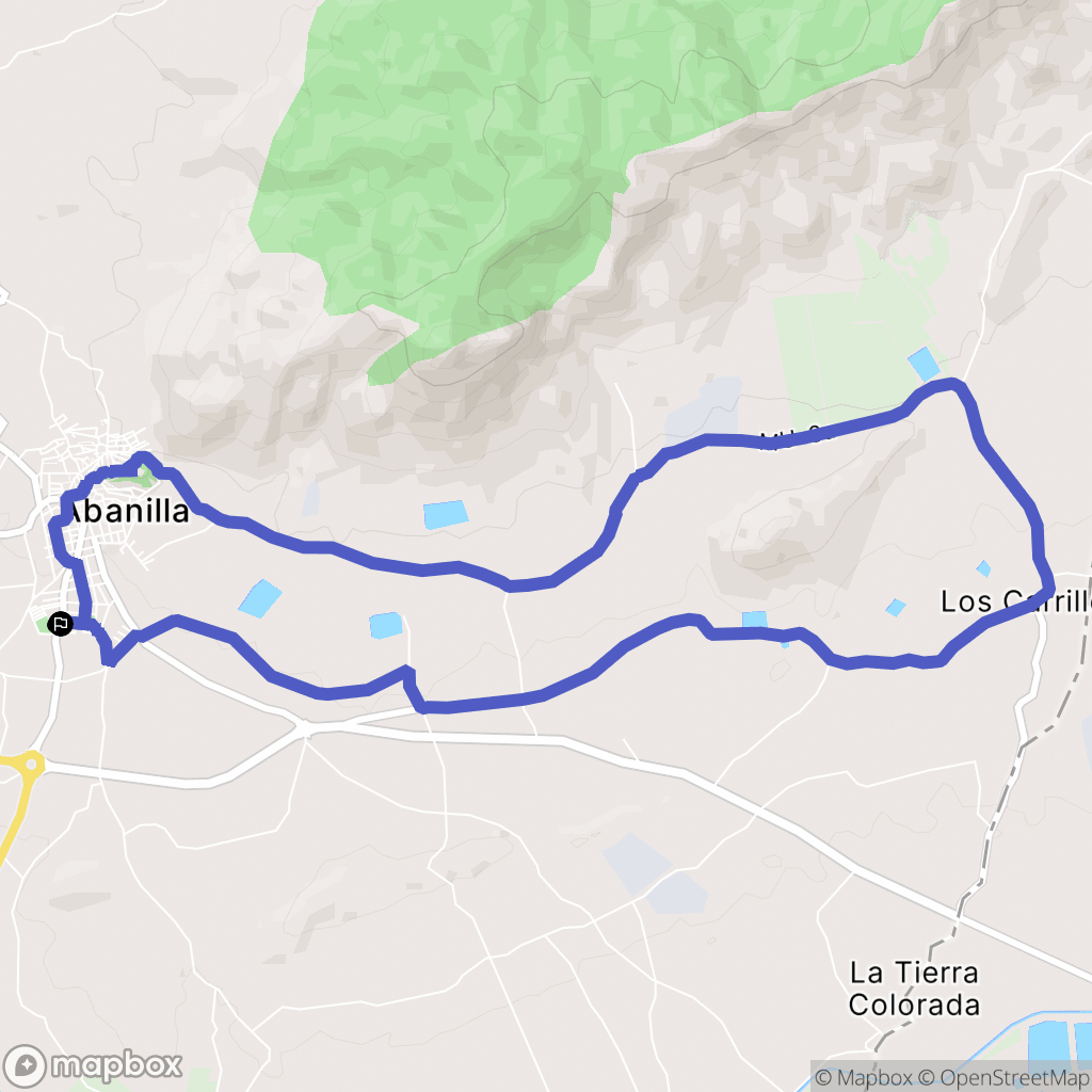 Abanilla : carte du parcours de randonnée - Spain