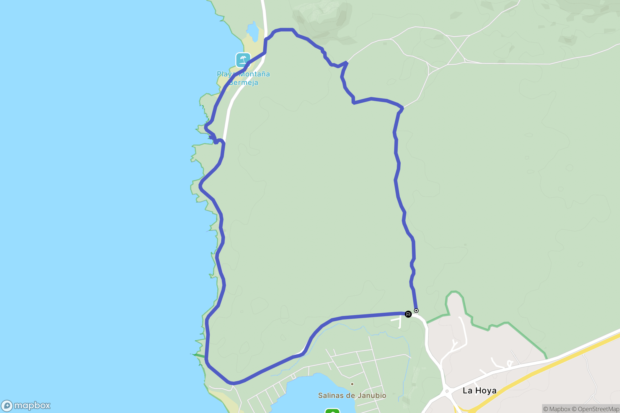  : carte du parcours de randonnée - Spain