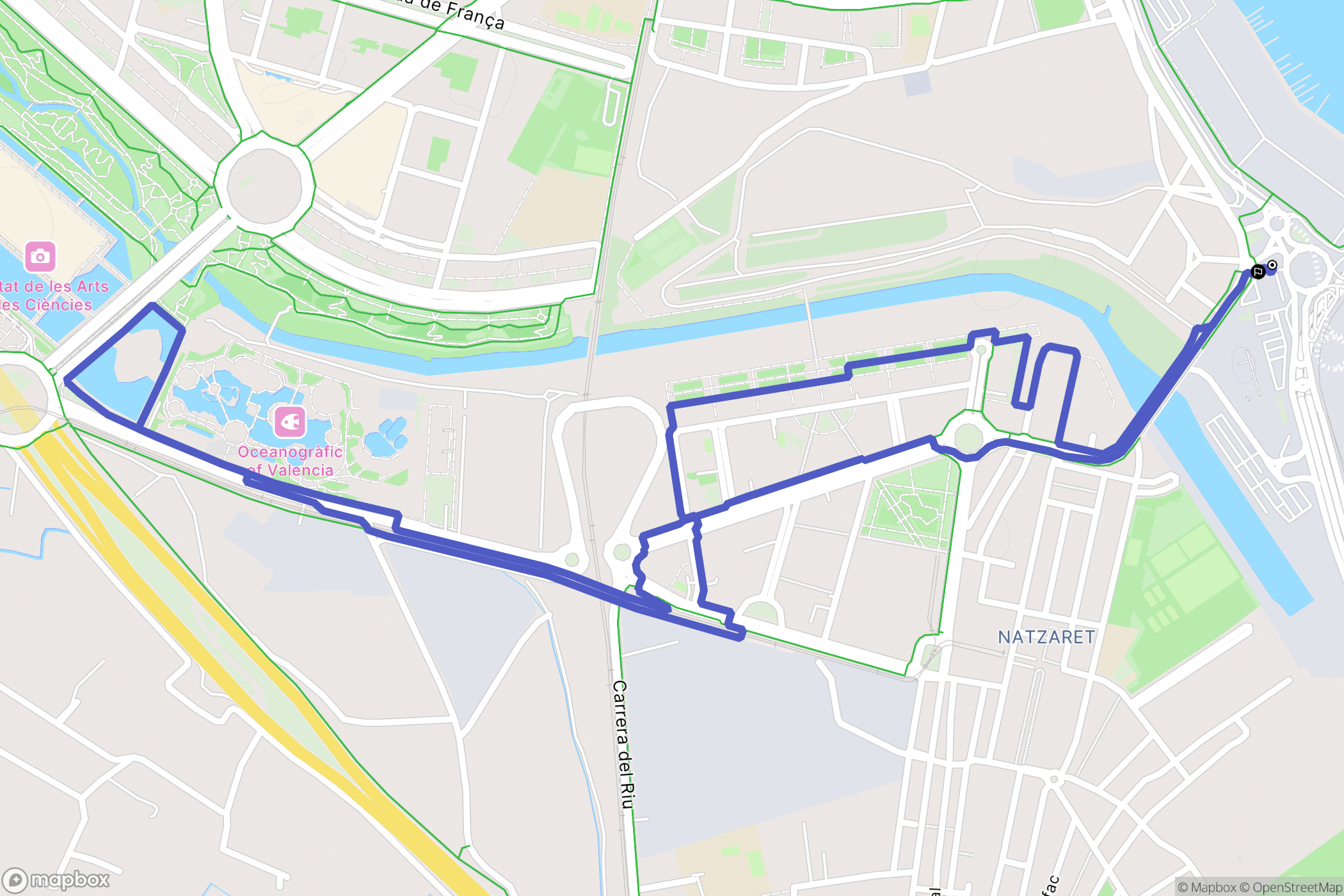 Valencia : carte du parcours de randonnée - Spain