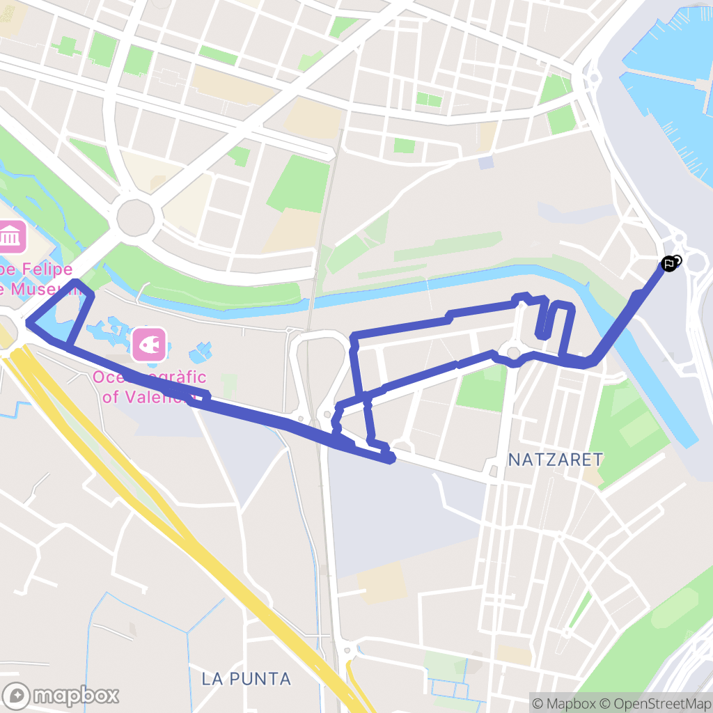 Valencia : carte du parcours de randonnée - Spain